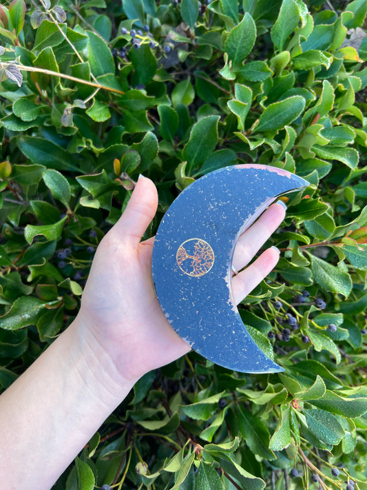 SHUNGITE TREE OF LIFE ORGONITE MOON