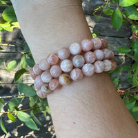 Sunstone Bead Bracelet