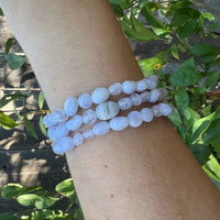 BLUE CHALCEDONY NUGGET BRACELET