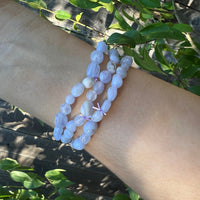 BLUE CHALCEDONY NUGGET BRACELET