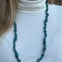BLUE APATITE CHIP NECKLACE