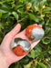 POLYCHROME JASPER HEART SHAPED PALM STONE