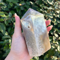 TITANIUM RAINBOW AURA AGATE DRUZY TOWER