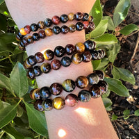 MIXED TIGERS EYE BRACELET