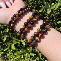 MIXED TIGERS EYE BRACELET