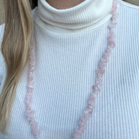 ROSE QUARTZ CHIP NECKLACE