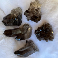 SMOKY QUARTZ CLUSTERS 2-3"